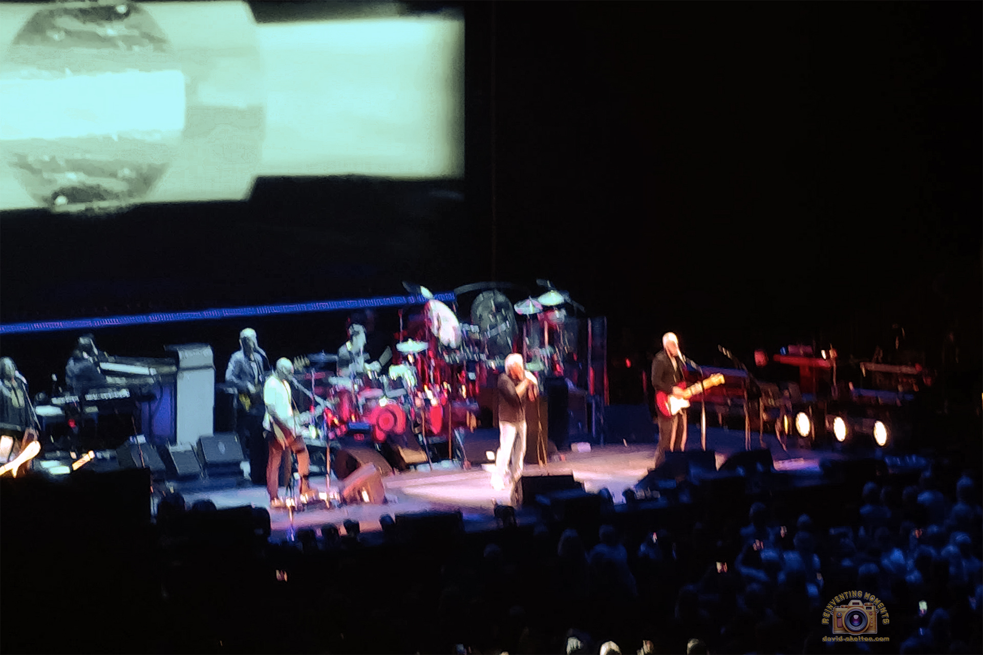 Live performance photo of The Who, including Roger Daltrey and Pete Townshend, at their final North American farewell concert in Palm Desert, CA, October 1, 2025.